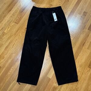 Uniqlo U Corduroy Pants Mens XL 36-39 Black Button Modern Minimalist NWT